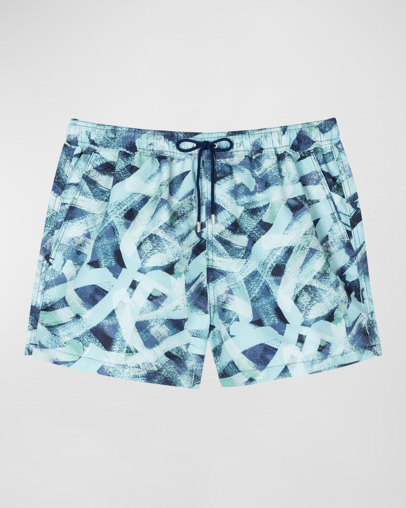 Paul Smith Men's Brush Printed Swim Trunks Cover