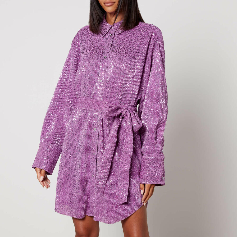 Stine Goya Isolde Sequined Gauze Mini Dress Cover