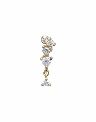 Kurshuni Dancer Woman Single Earring Gold 925/1000 Silver, Cubic zirconia Cover