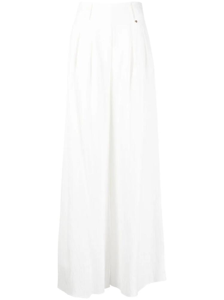 NISSA high-waisted flared trousers - White Cover