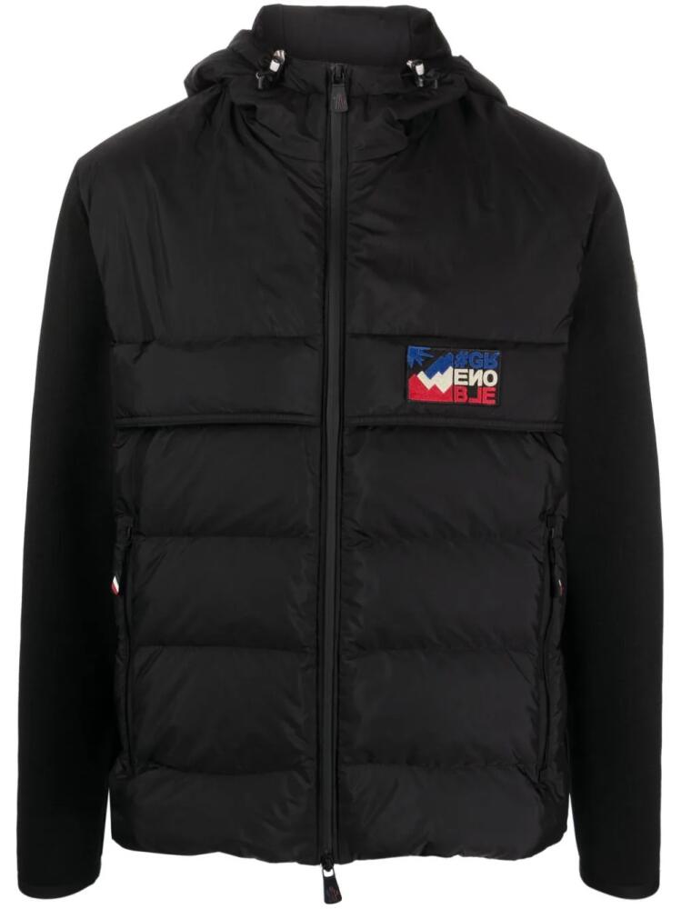 Moncler Grenoble quilted-panel hooded cardigan - Black Cover