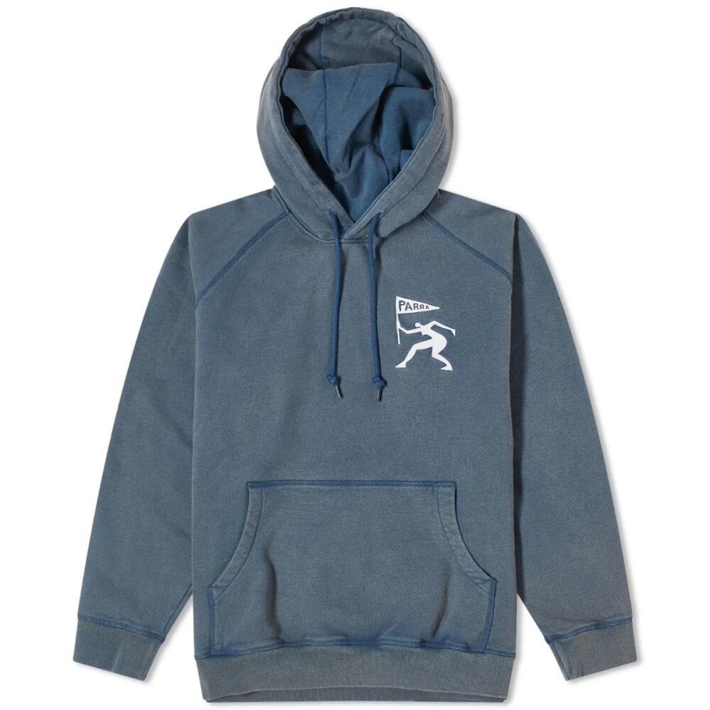 By Parra Men's Neurotic Mini Flag Hoodie in Washed Blue Cover