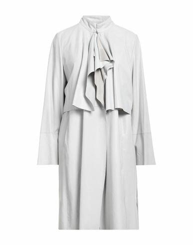 Emporio Armani Woman Overcoat & Trench Coat Light grey Goat skin Cover