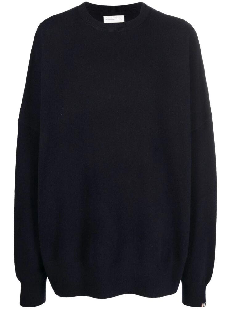 extreme cashmere oversized-cut round-neck jumper - Blue Cover