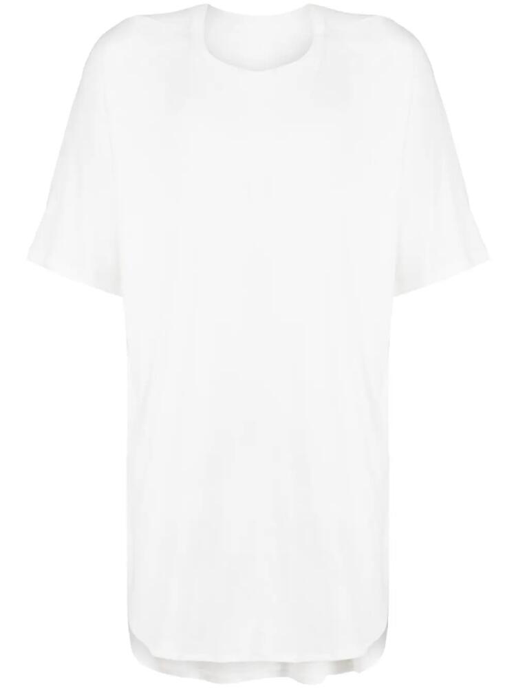 Julius curved-hem cotton T-shirt - White Cover