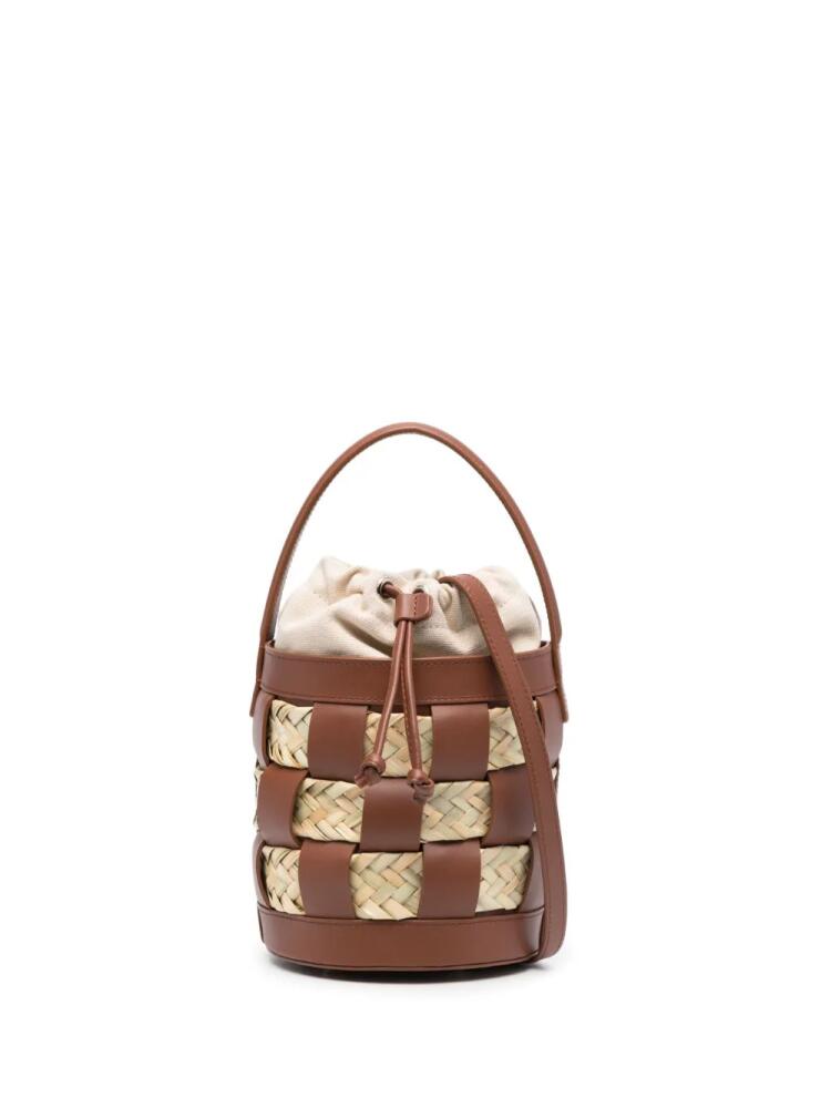 Hereu small Galleda leather bucket bag - Brown Cover