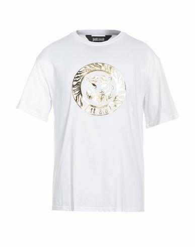 Just Cavalli Man T-shirt White Cotton Cover