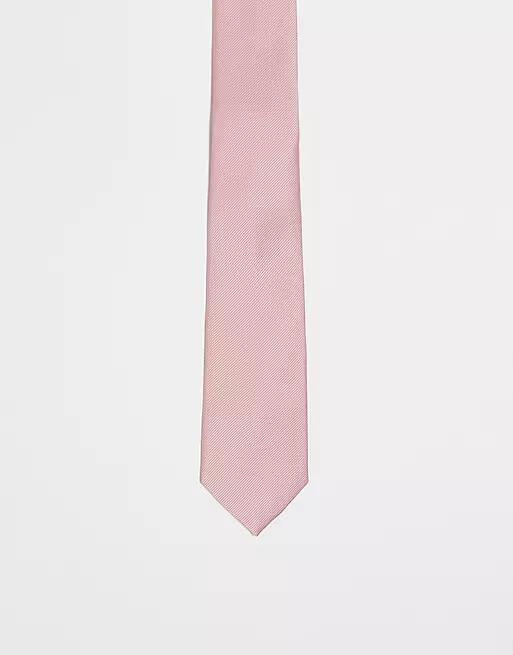 ASOS DESIGN slim tie in pastel pink Cover