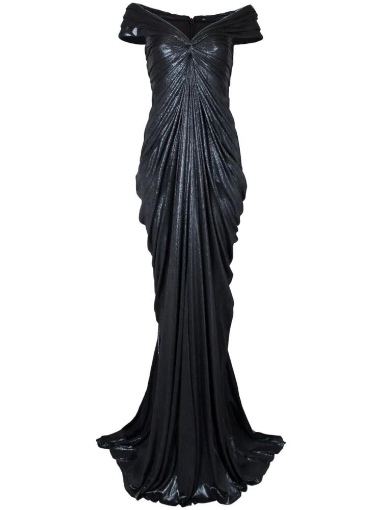 Tadashi Shoji Hera pleated gown - Black Cover