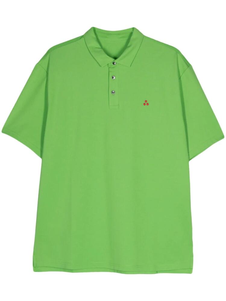 Peuterey embroidered-logo piqué polo shirt - Green Cover