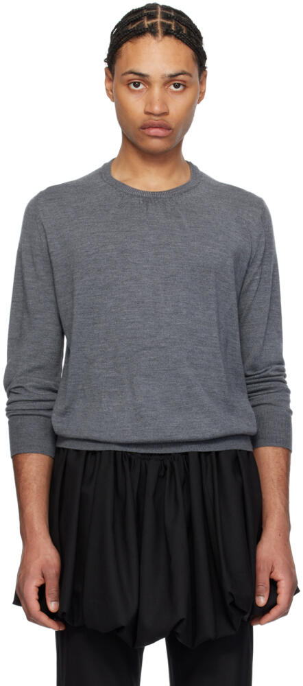 AARON ESH Gray Ruched Sweater Cover