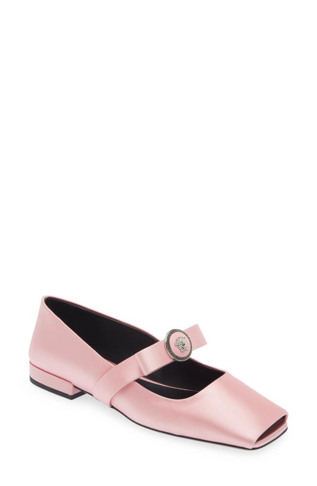 Versace Gianni Ribbon Ballet Flat in English Rose Cover