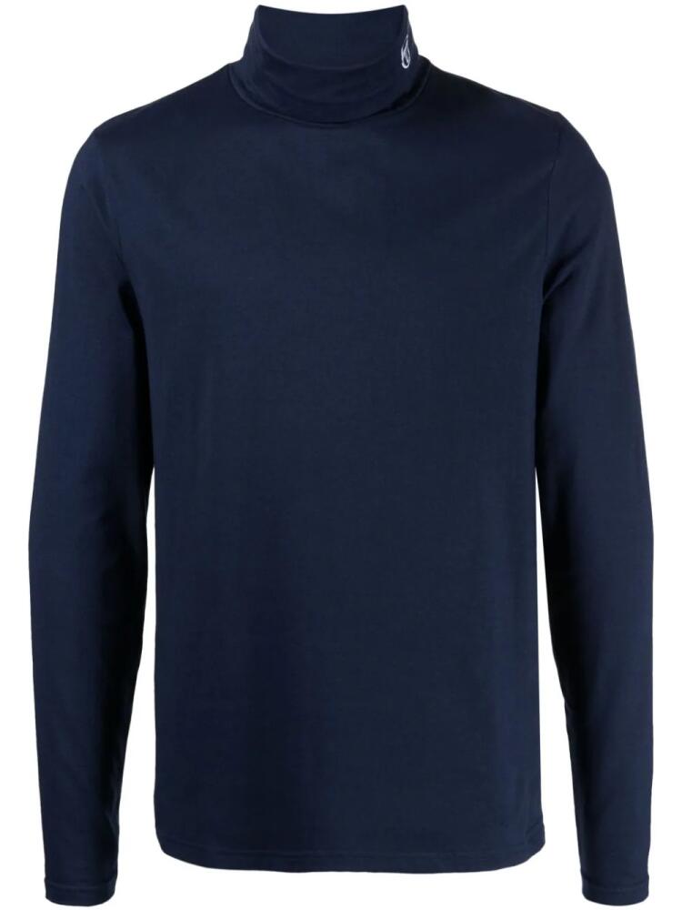 Sergio Tacchini logo-embroidered roll-neck jumper - Blue Cover