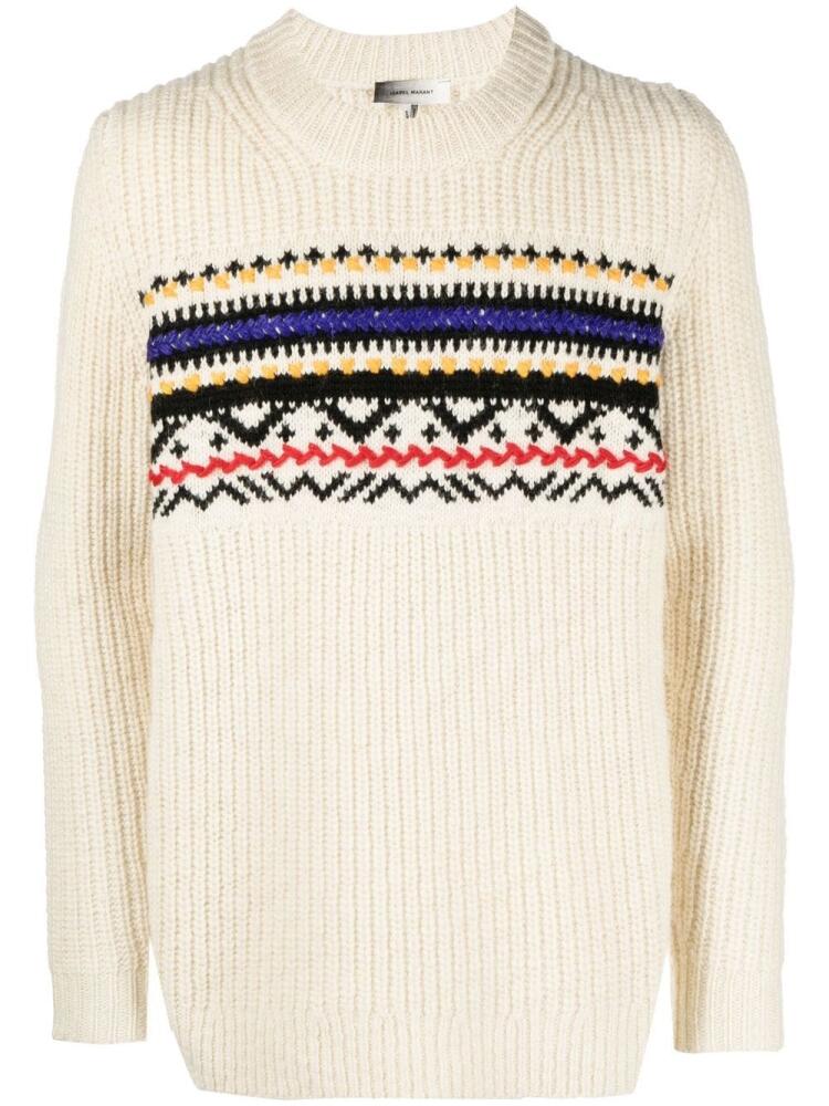 MARANT Gerald jacquard jumper - White Cover