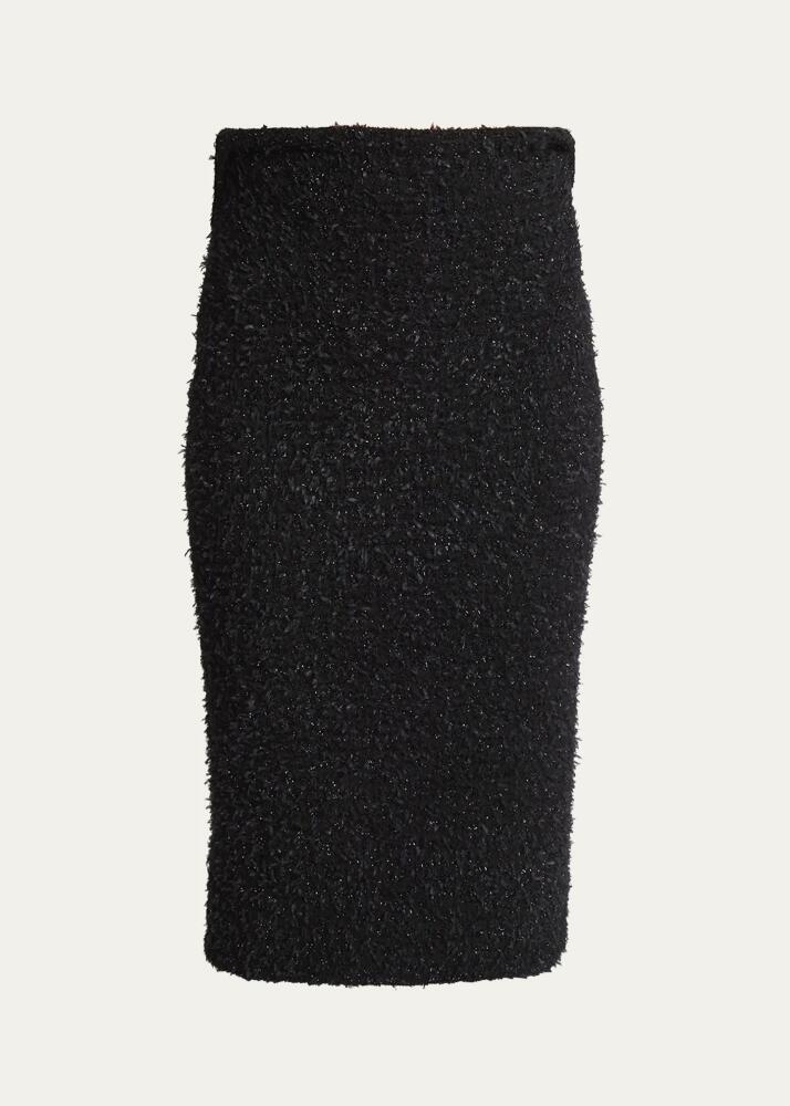 Balenciaga Tweed Knit Midi Skirt Cover