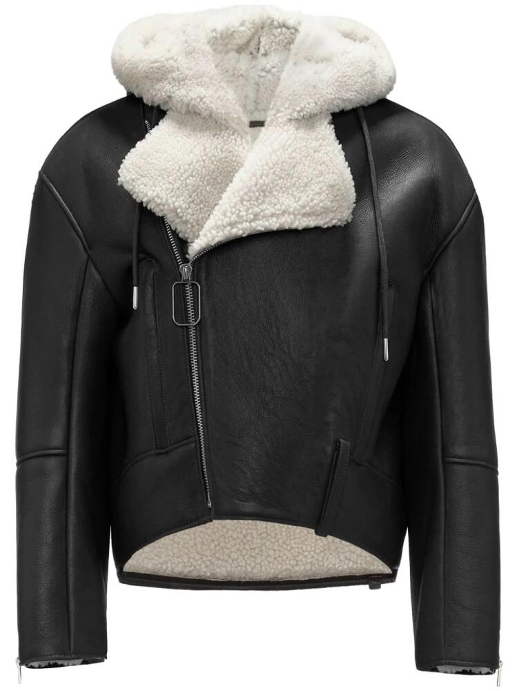 JW Anderson hooded biker jacket - Black Cover