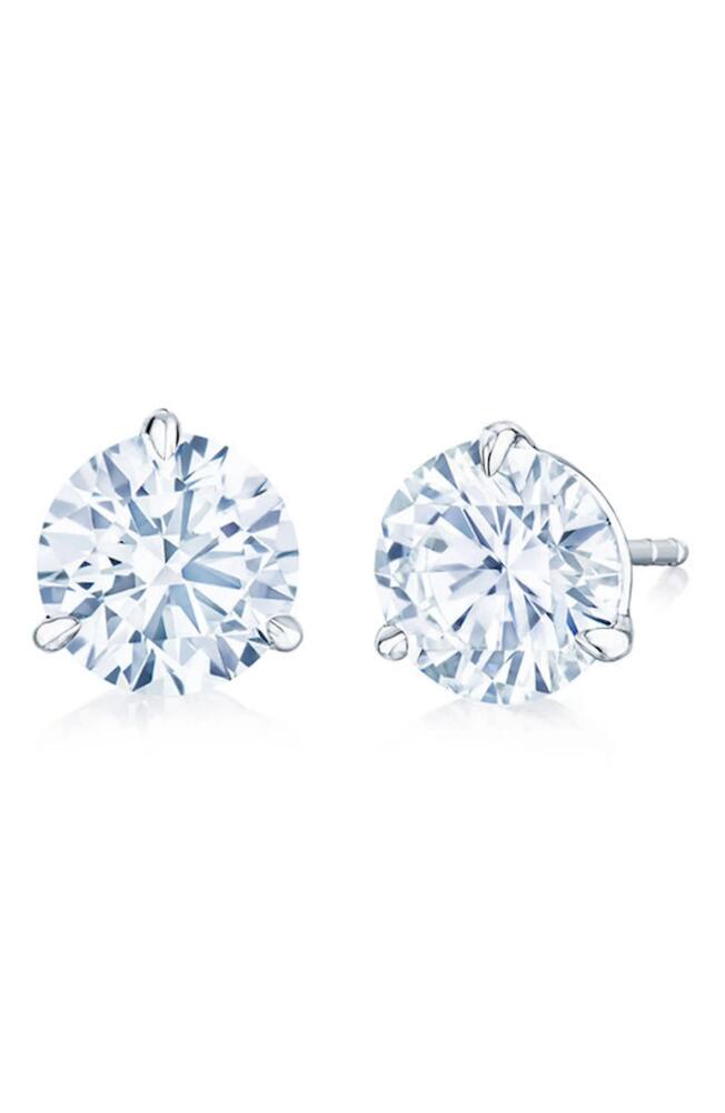 Kwiat Round Diamond & Platinum Stud Earrings - 5.03ct. in White Cover