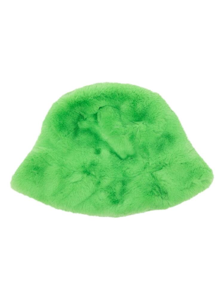 Jakke Hattie faux-fur bucket hat - Green Cover