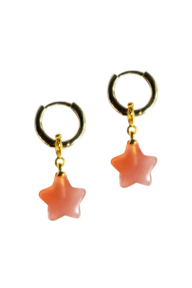 seree Harvest Star Pink Jade stone charm earrings Cover