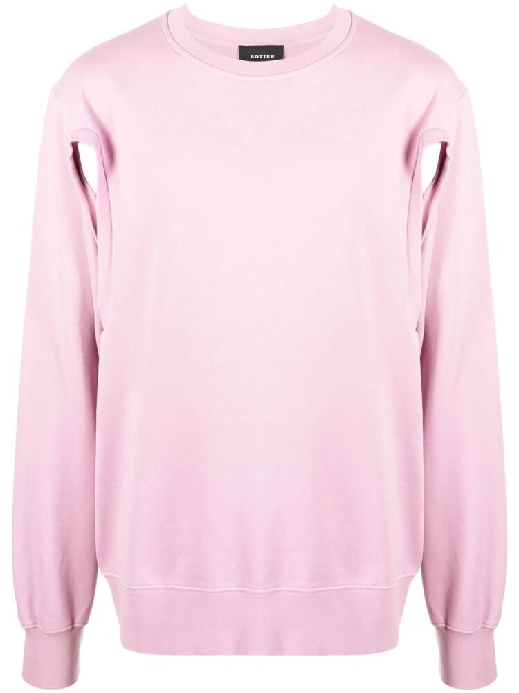 Botter cut-out organic cotton sweatshirt - Pink Cover