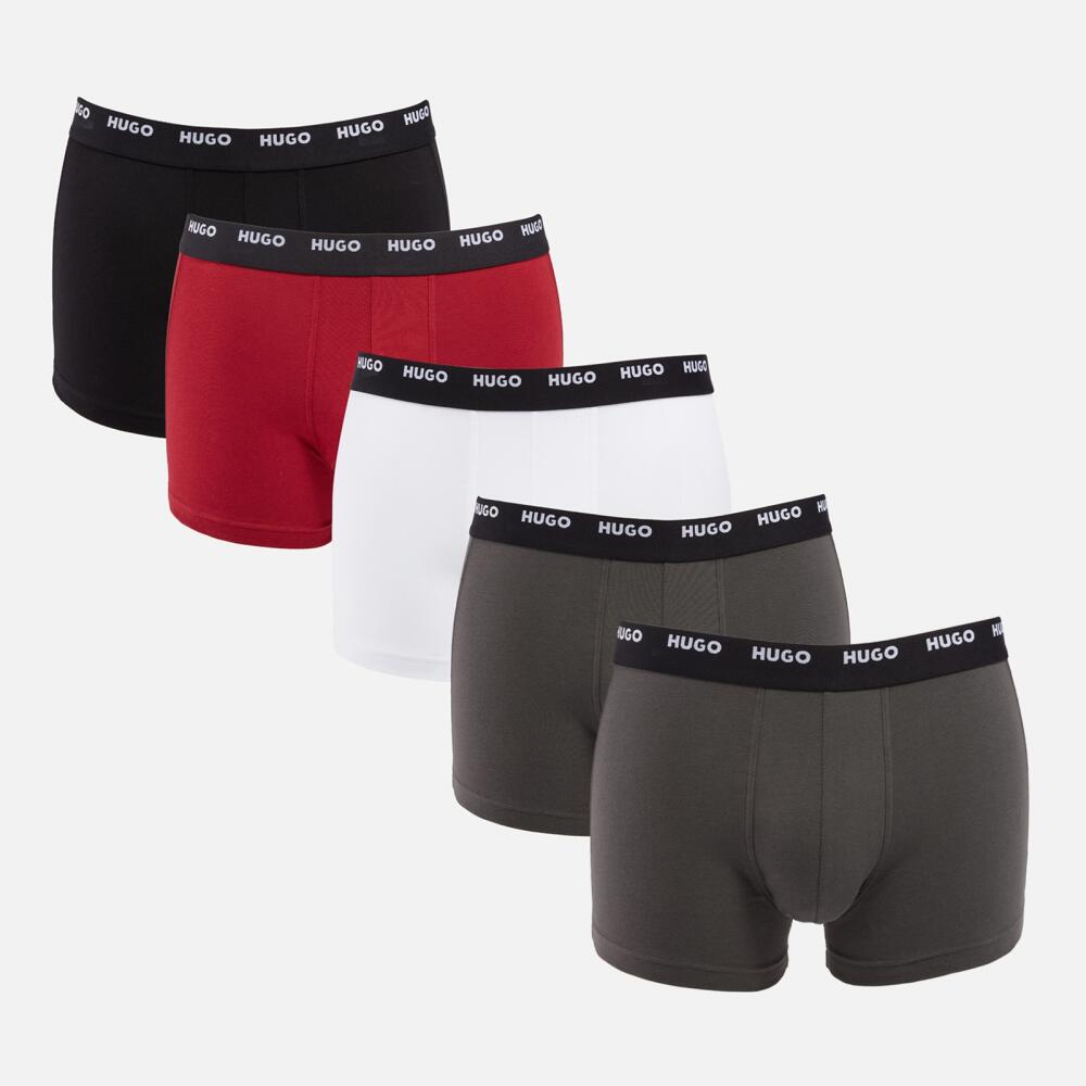 HUGO Bodywear 5 Pack Cotton-Blend Boxer Trunks Cover