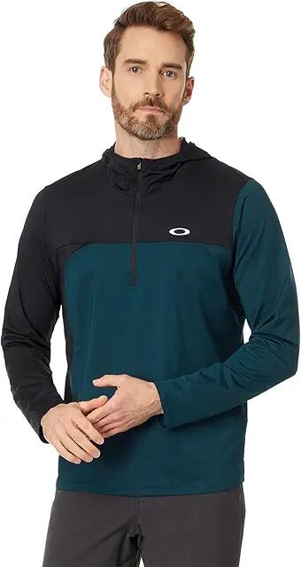 Oakley Gravity Range Pullover Hoodie (Oil Blue/Black Heather) Men's Clothing Cover