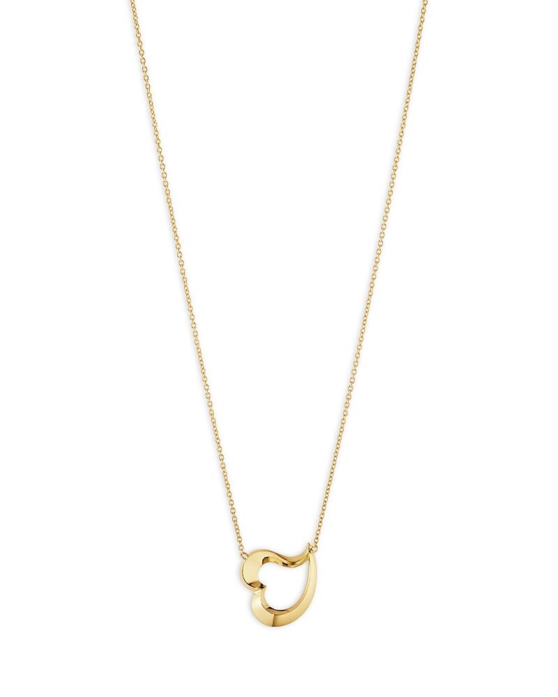 Georg Jensen 18K Yellow Gold Hearts Horizontal Open Heart Pendant Necklace, 17.72 Cover