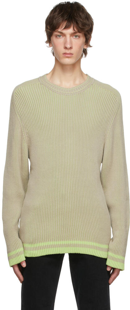 Tom Wood Off-White & Green Cotton Sweater Cover