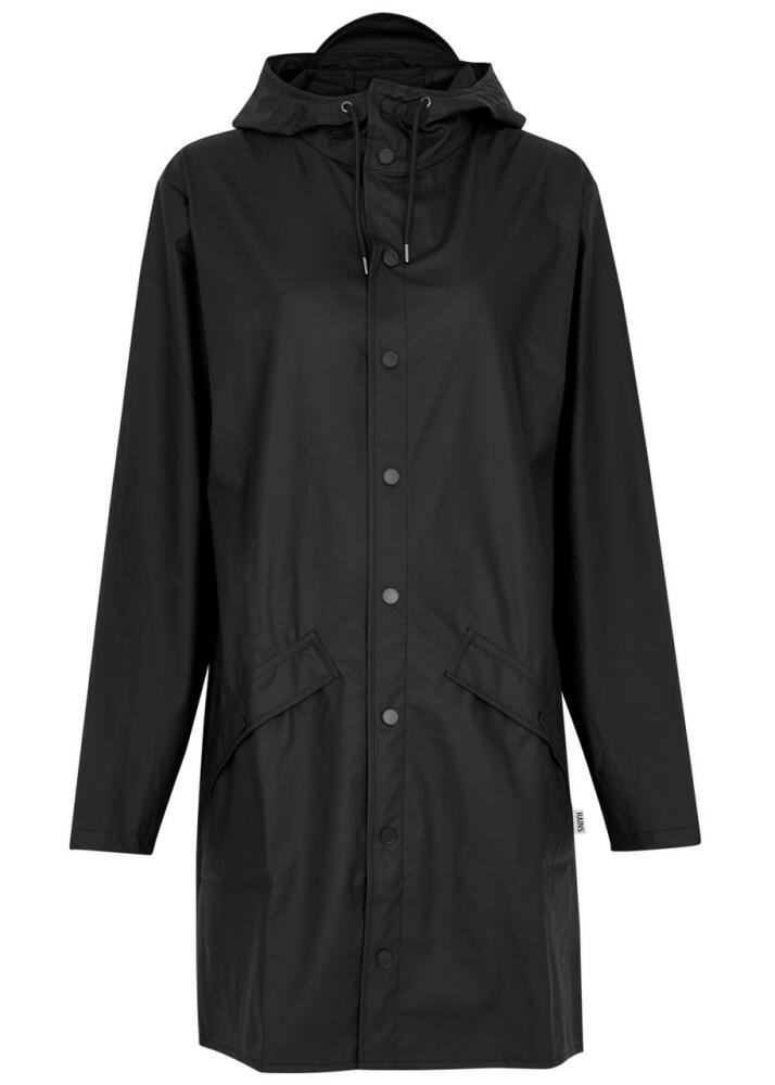 Rains Hooded Rubberised Jacket - Black Cover