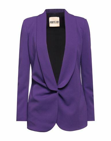 Aniye By Woman Blazer Purple Polyester, Elastane Cover