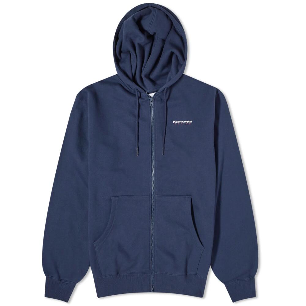 thisisneverthat Men's DSN-Logo Zip Popover Hoodie in Navy Cover