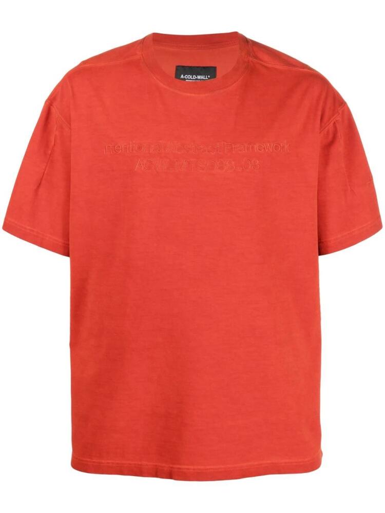 A-COLD-WALL* crew-neck fitted T-shirt - Red Cover