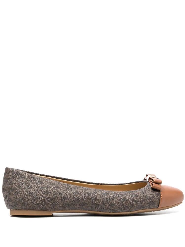 Michael Michael Kors Andrea monogram print ballerinas - Brown Cover