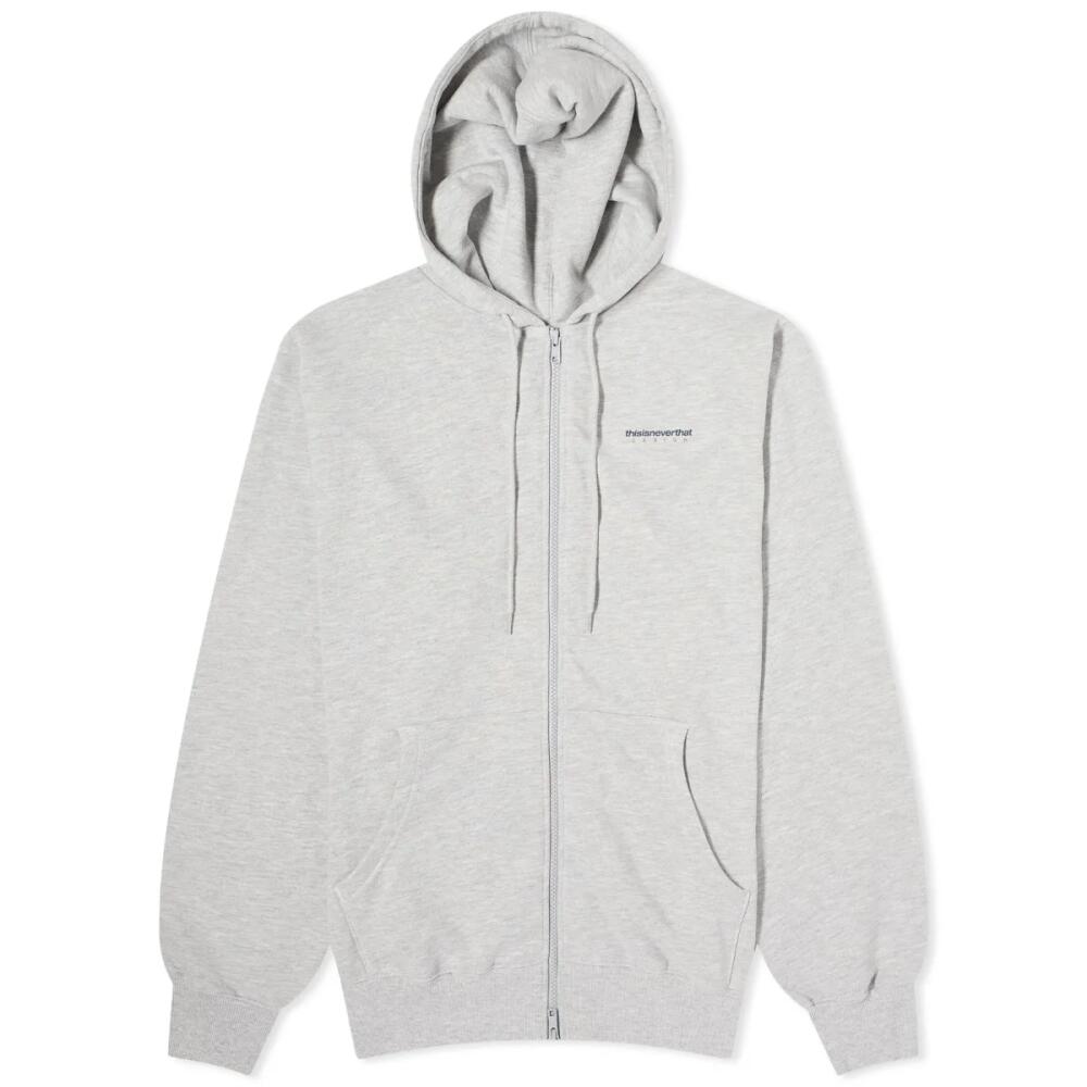 thisisneverthat Men's DSN-Logo Zip Popover Hoodie in Grey Heather Cover