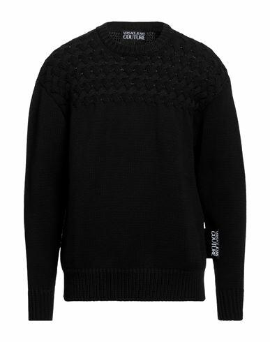 Versace Jeans Couture Man Sweater Black Cotton, Polyester Cover