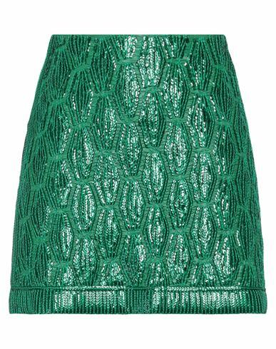 Aviù Woman Mini skirt Green Polyamide, Polyester, Elastane Cover