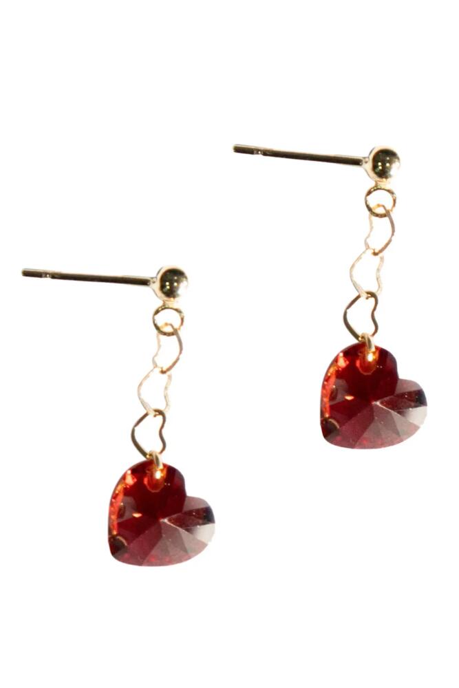 seree Aria Red heart zircon earrings Cover