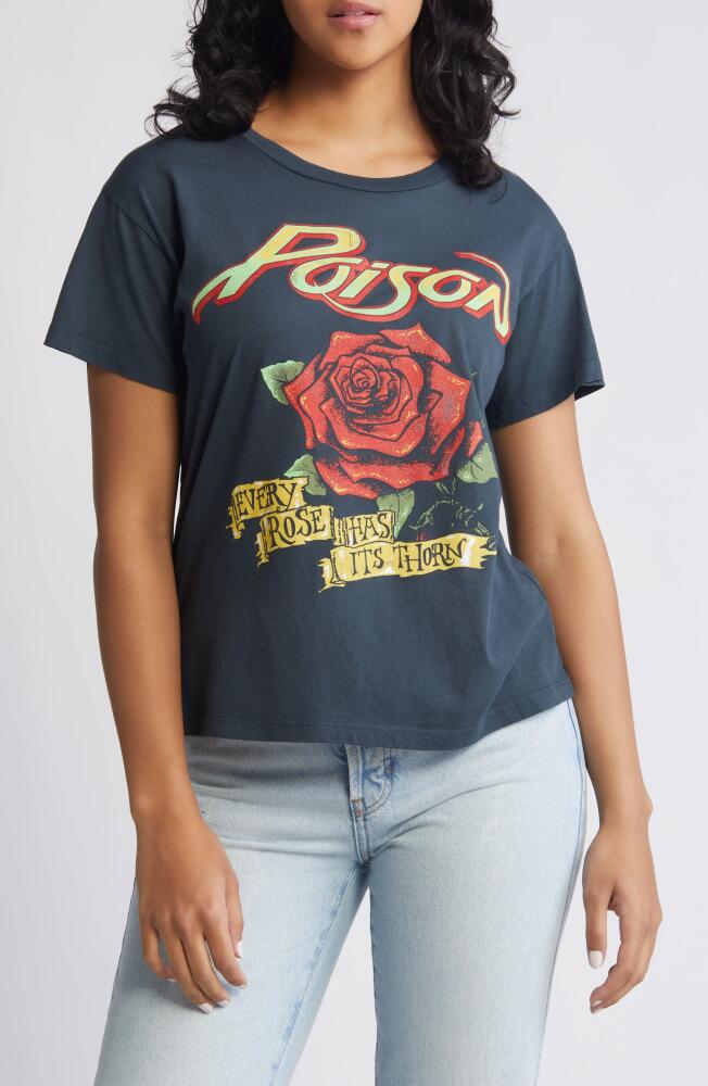 Daydreamer Poison Every Rose Cotton Graphic T-Shirt in Vintage Black Cover