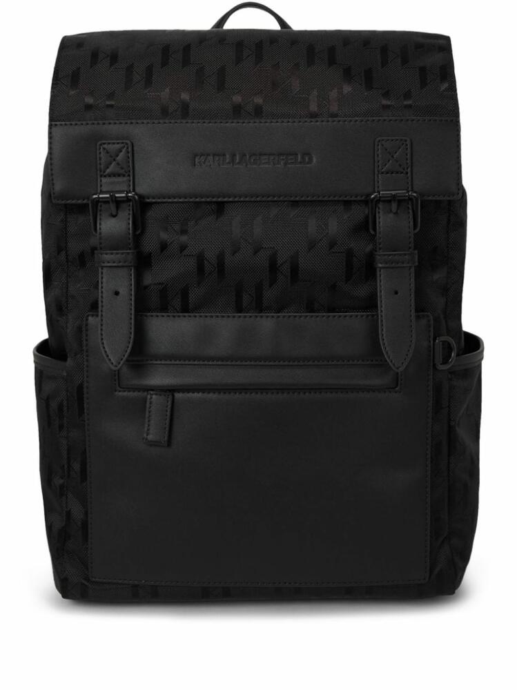 Karl Lagerfeld K/Etch buckled backpack - Black Cover