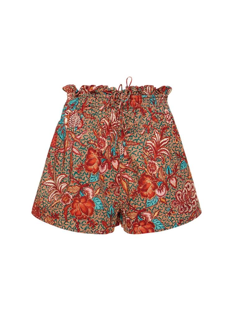 ULLA JOHNSON Rylan Printed Cotton Shorts Cover