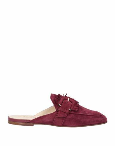 Tod's Woman Mules & Clogs Burgundy Leather Cover