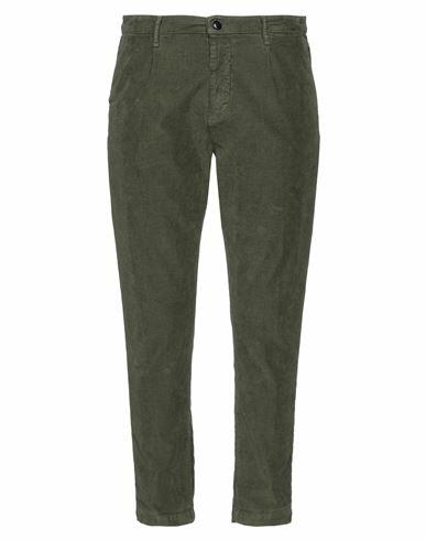 Haikure Man Pants Military green Cotton, Elastane Cover