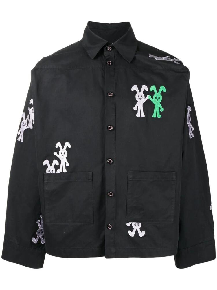 Natasha Zinko embroidered-bunny shirt - Black Cover