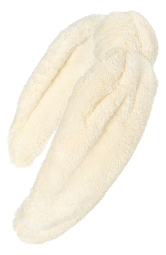 BP. Top Knot Fleece Headband in Ivory Cover