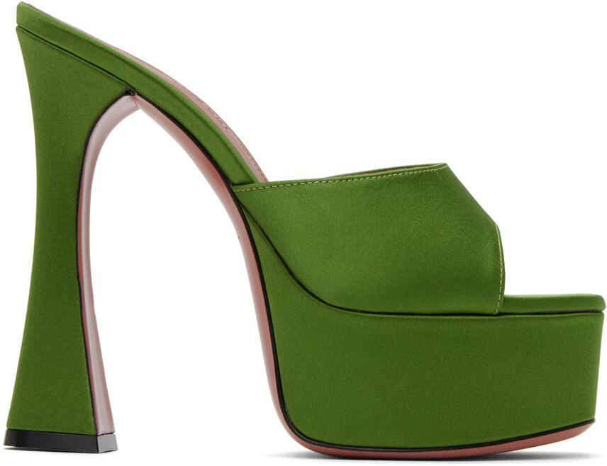 Amina Muaddi Green Dalida 140 Heeled Sandals Cover