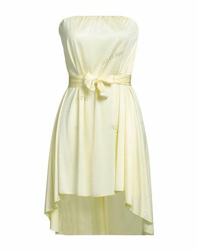 Odi Et Amo Woman Mini dress Light yellow Viscose Cover