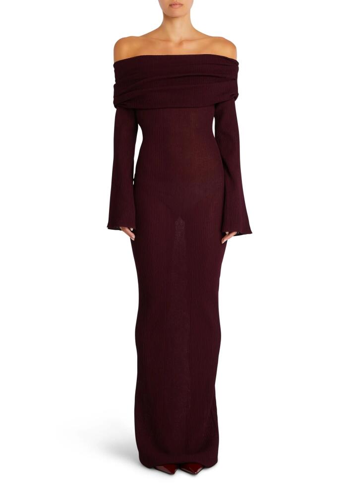 SER.O.YA Galleria Rib Knit Maxi Dress in Merlot Cover