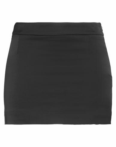 Bcbgmaxazria Woman Mini skirt Black Viscose, Virgin Wool, Elastane Cover