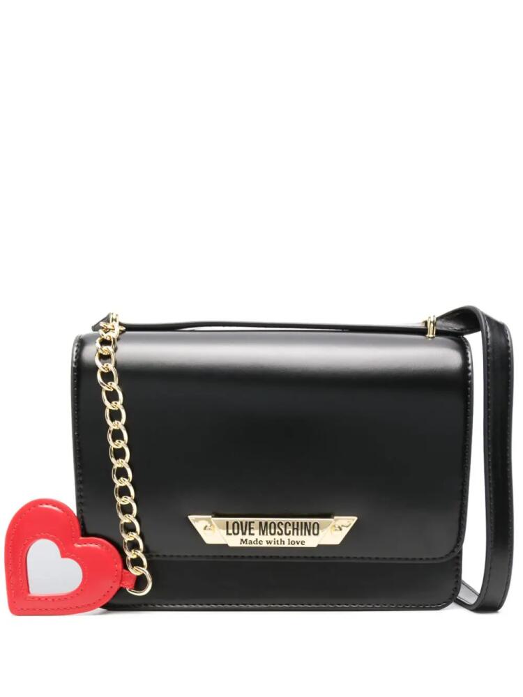 Love Moschino logo-plaque crossbody bag - Black Cover