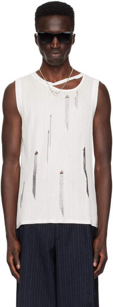 LGN Louis Gabriel Nouchi White Ribbed Tank Top Cover